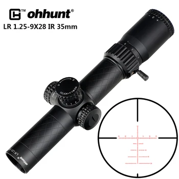 

Weapon LR 1.25-9X28 IR 35mm Tube Compact Hunting Riflescopes Glass Etched Reticle Red Illuminated Sight Turrets Lock Reset Scope
