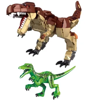 

Jurassic Animal World Mechanical Tyrannosaurus Rex Dinosaur Park Green Baryonyx Building Blocks Toys For children Gifts