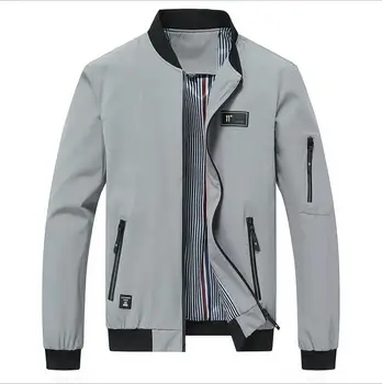 

Free Shipping2019 New Brand Windbreaker Jacket Men's Autumn Spring Black Thin Jackets Man Turn-down collar Casual Jacket Men