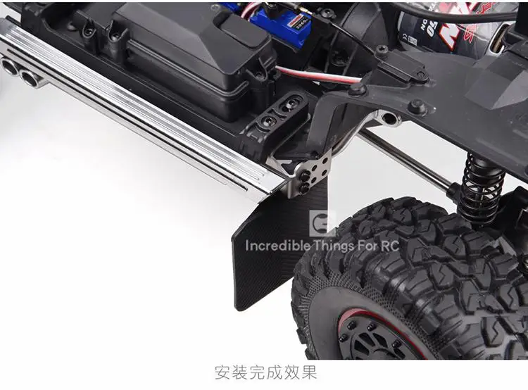 4 stücke Für 1/10 RC Crawler Auto Trax TRX-4 G500 TRX6 G63 6*6 4*4 DIY Teil Vorne hinten Gummi Kotflügel Kotflügel Mit Metall Halterung – Detail 8