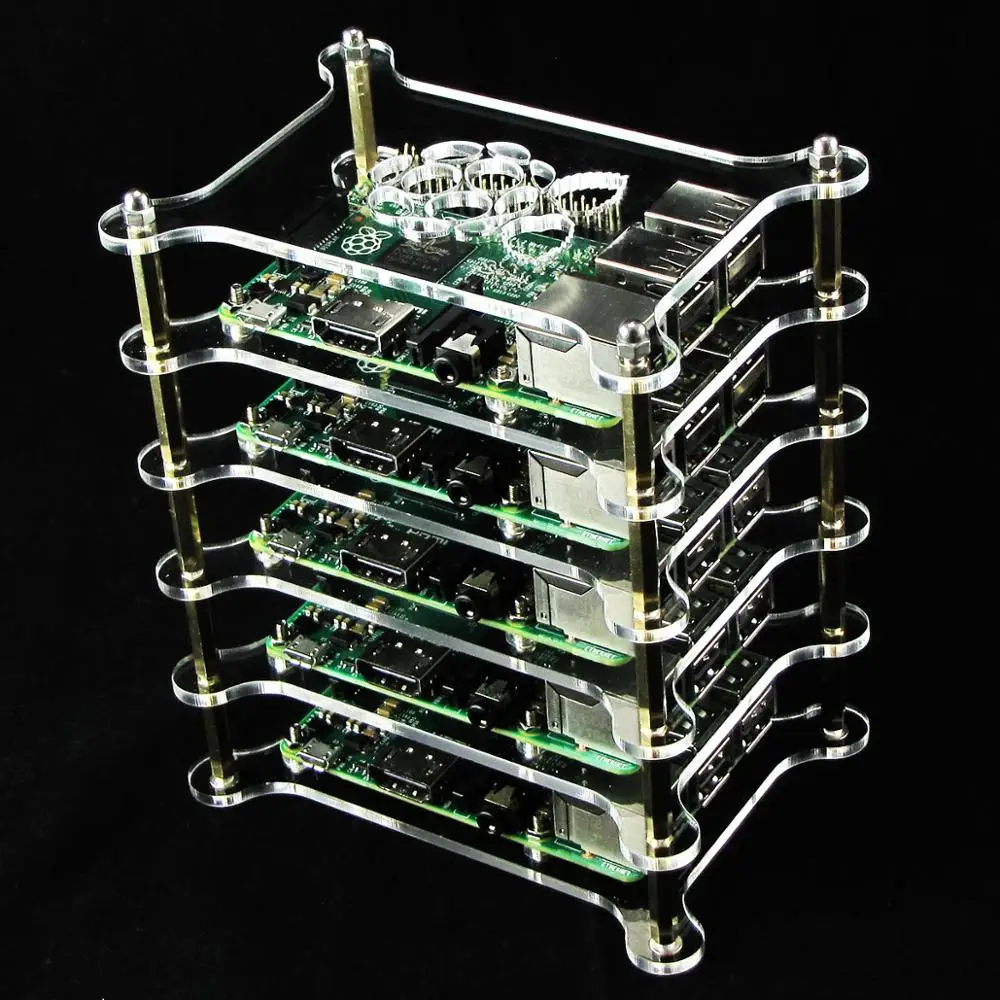 2/3/4/5 слои Raspberry PI 4 Чехол Коробка в заказе будет отправлена Модель B с мультислойным акрилом мульти-ломтик система матриц корпус распределительного шкафа крышка корпуса