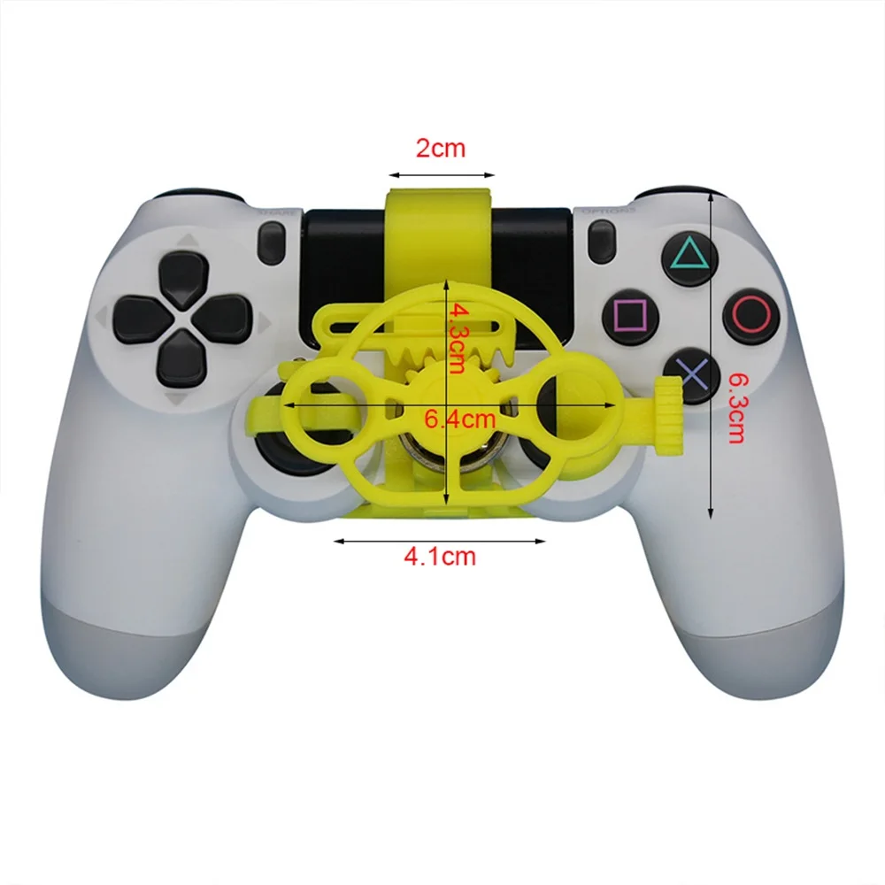 Mini Steering Wheel For PS4 Controller - 3D Printed Racing Wheel Attachment | Green Luminous Gaming Accessory