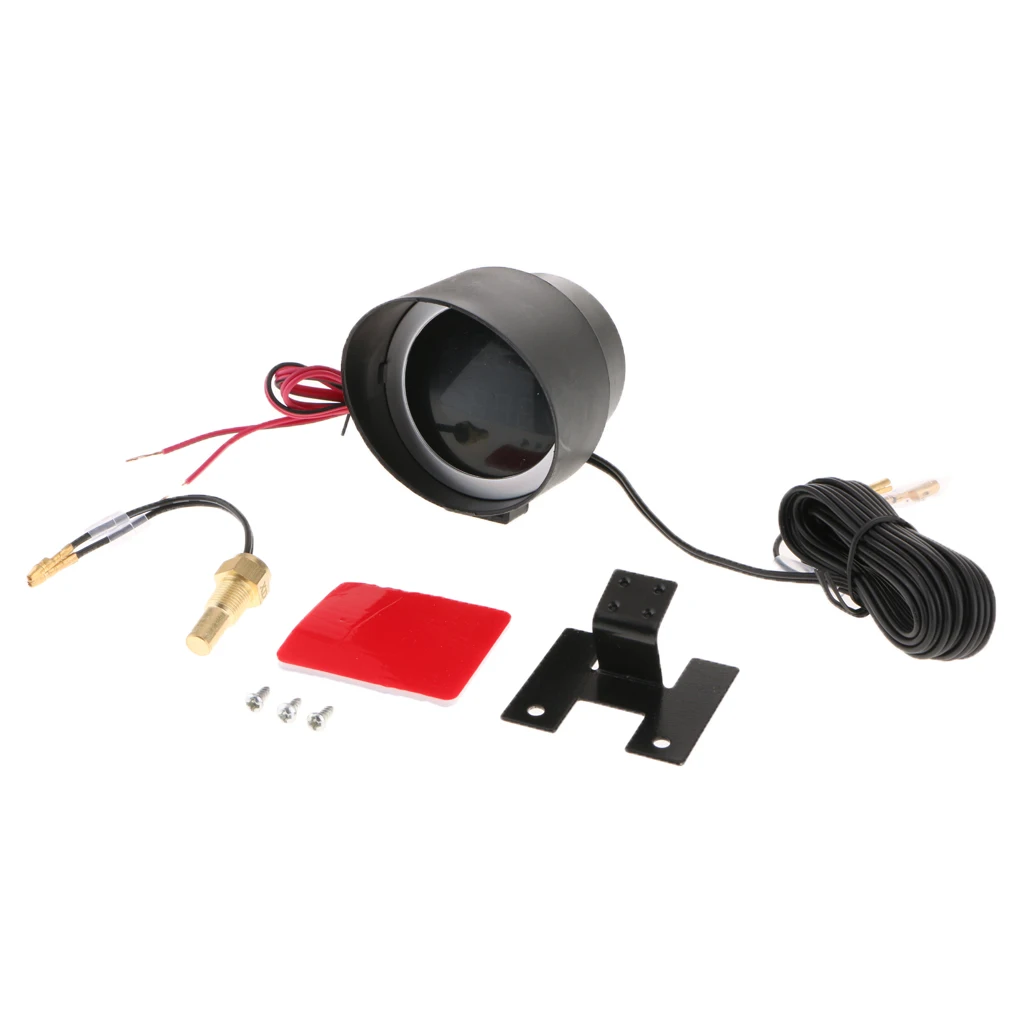 DC 12V/24V Car LCD Digital Voltmeter Water Temp Gauge Meter w/ Sensor  10mm