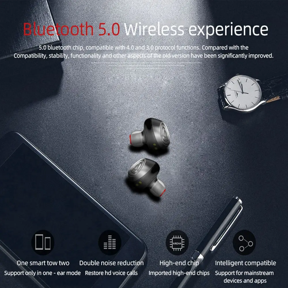 D06 водонепроницаемые наушники, беспроводные наушники, Bluetooth гарнитура, высокое качество звука для iPhone 7, Интеллектуальные Bluetooth наушники