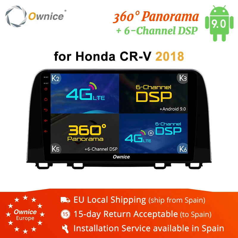 Ownice K1 K2 K3 K5 K6 Android 9 0 автомобильное радио стерео для HONDA CR-V 2017 2018 2019 автомобильный DVD