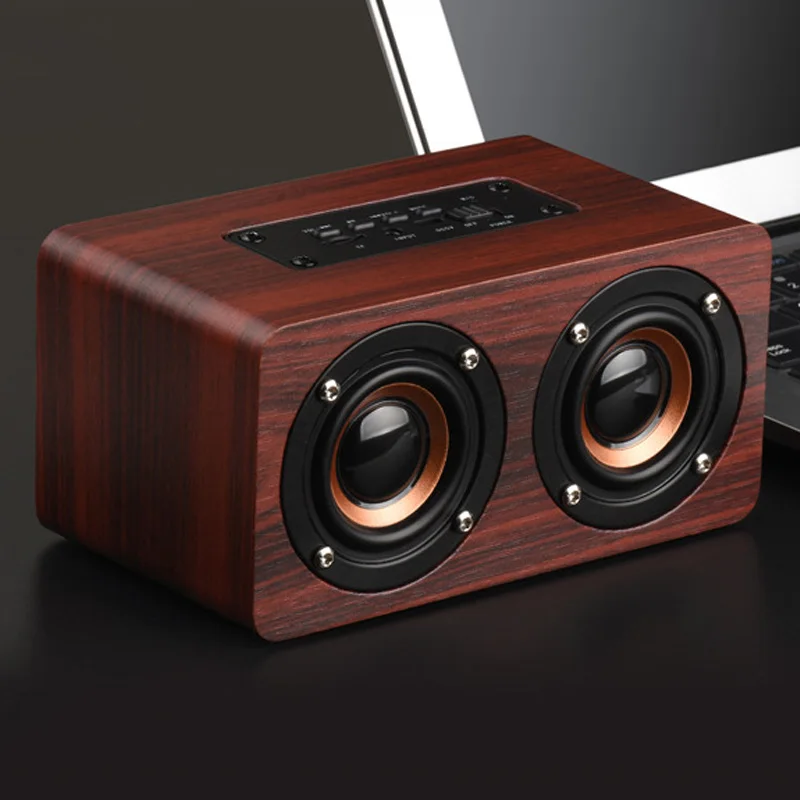 Style 2 Деревянный 10 Вт стерео Бас Сабвуфер беспроводной Bluetooth Громкий динамик для телефонных звонков динамик аудио музыкальный плеер для домашнего использования - Цвет: Style 2