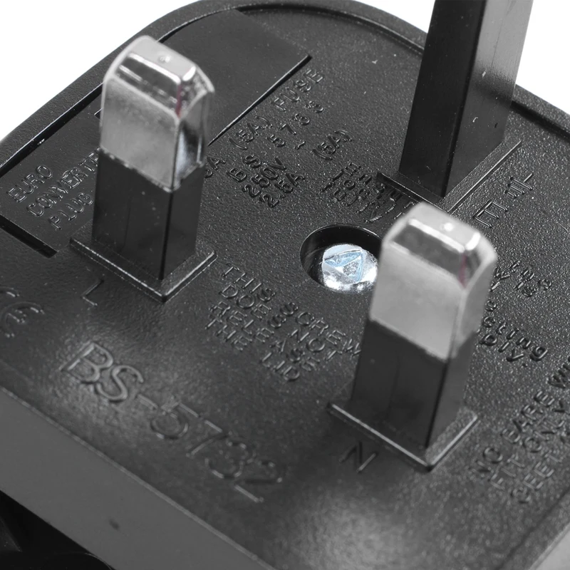 AAAE Top-евро 2 Pin to 3 Pin переходник черный
