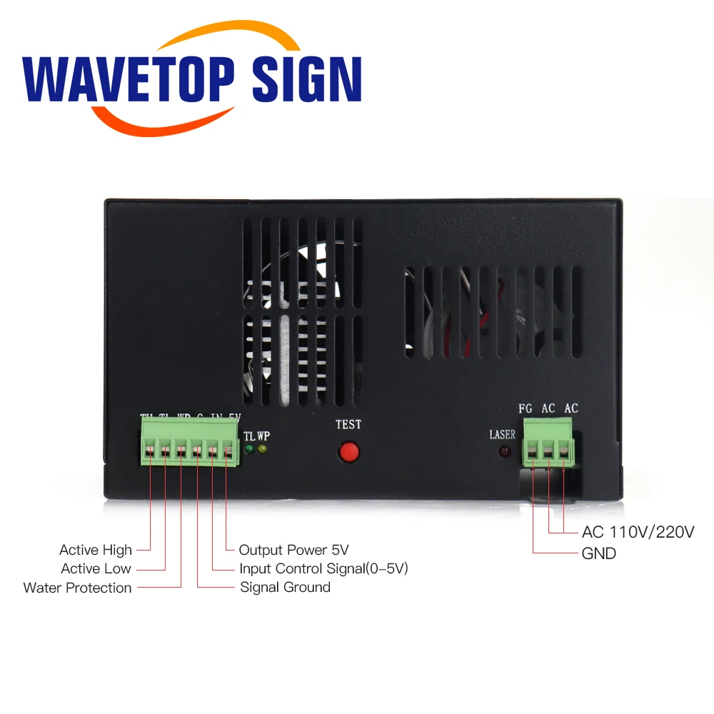 Лазерный блок питания WaveTopSign HY T60 Co2 для лазерного гравировального станка CO2 с