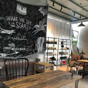 

Black And Gray Universe Starry Sky Astronomy Tapestry Blanket Sofa Decorative Cotton Blankets Throw Knitted 90x90 For Home Decor