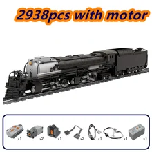 Blok seti tren Union Pacific alkol RS-2 4014 taşıma aracı büyük demiryolu çocuklar büyüme ekleme oyuncak hediye modeli yapı taşları