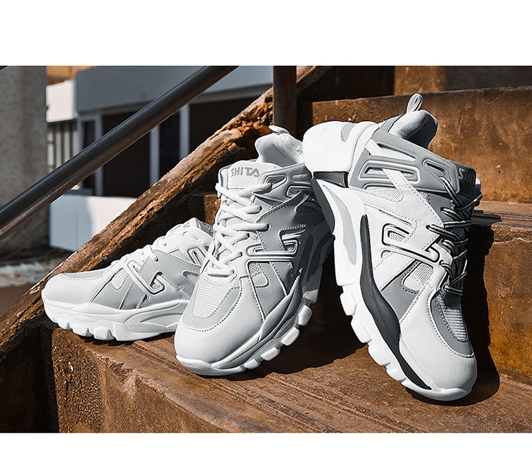 Ins Daddy/Мужская обувь; светоотражающие кроссовки; сезон лето; Zapatillas Deportivas Hombre; модная дышащая повседневная обувь; Sapato Masculino