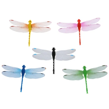 

5pcs 8cm 3D Artificial Dragonflies Fridge net for Home Christmas Wedding Decoration, Colors Ranly Send