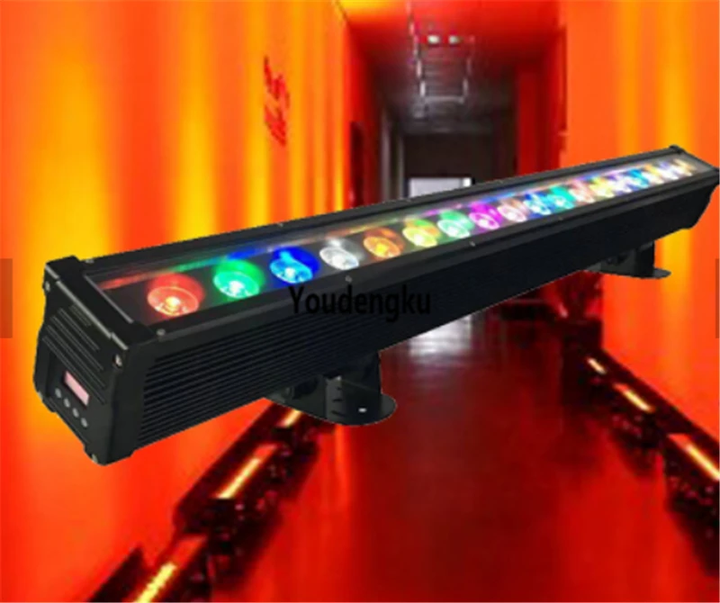 8pcs Night club stage lighting IP65 outdoor 18*10w RGBW matrix 4in1 led wall washer Dmx led waterproof City Color fixture