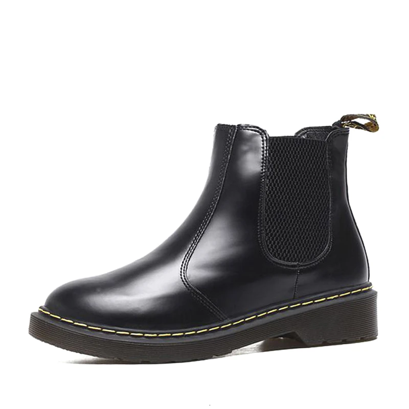

Chelsea Women Boots Elastic Band Spring Autumn Women Ankle Boots Round Toe Thick Bottom Ladies Shoes Black Booties