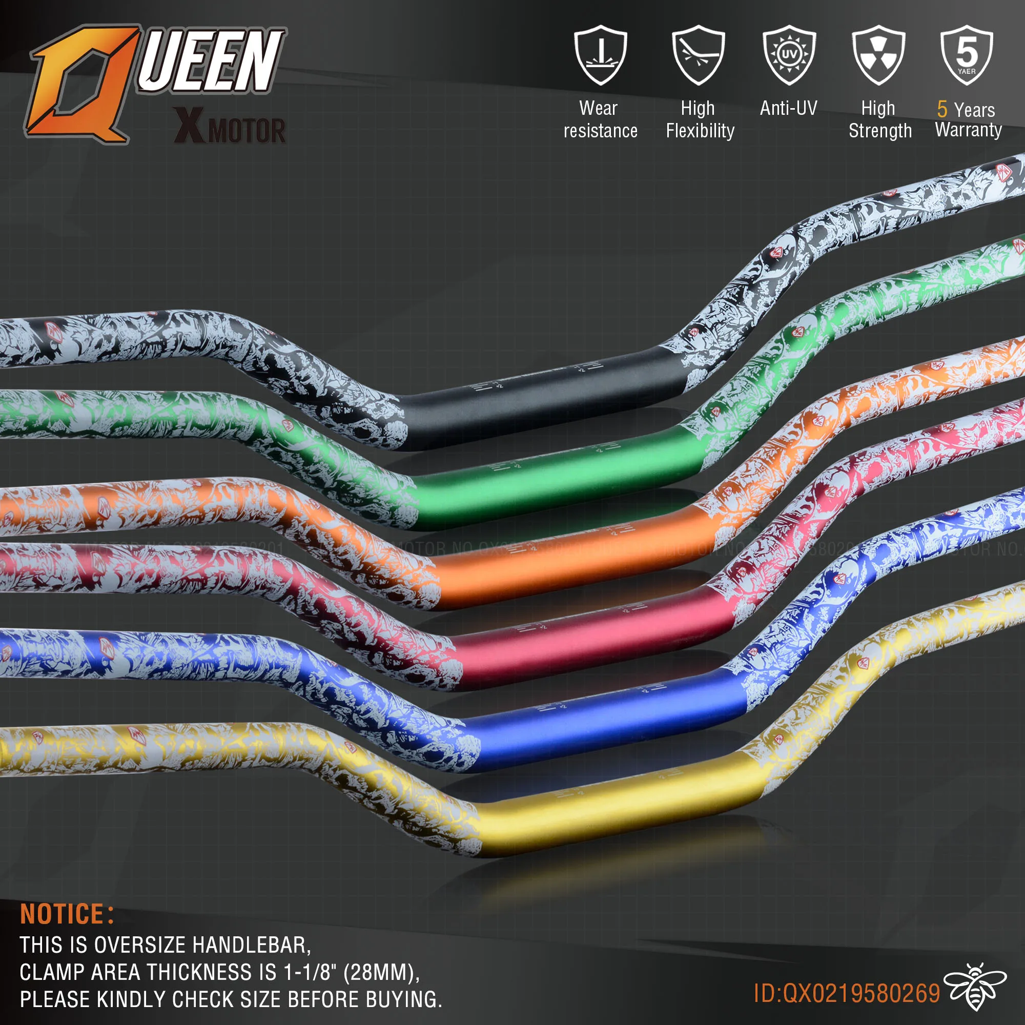 Серая алюминиевая 28 мм 1-1/" Руль для moto rcycle moto MX CR CRF CRM XR YZ YZF WR WRF DR DRX RM РМЗ EX 85 125 200 250 400 650
