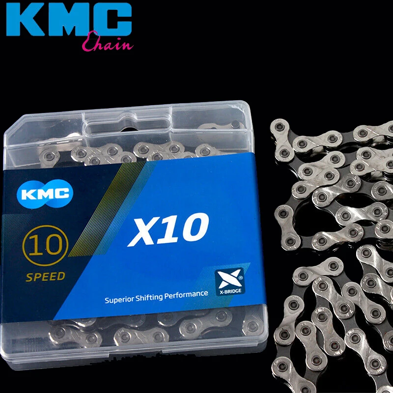 KMC Bike Chain 10 Speed Chains Double &quotX" Half 116 Links Cycling Single Fits Shimano SRAM Casstte | Спорт и развлечения