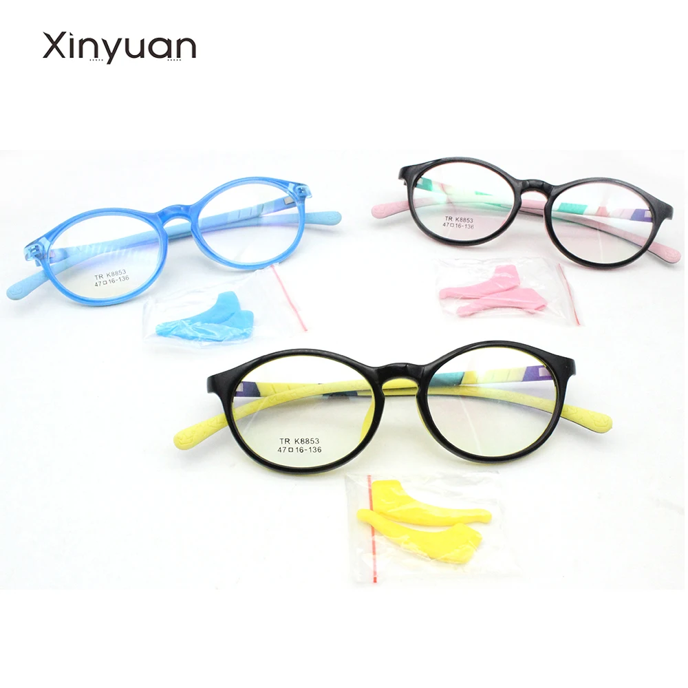 

8853 Bendable Kids frame glasses Boy Child glasses Flexible Children frames eyewear TR Optical glass TR Anti-blue lens