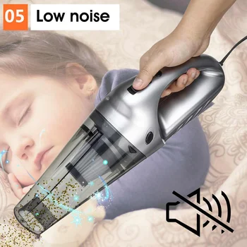 

120W Car Vacuum cleaner Vacuuming Automobile Auto Portable Handheld Vacuum Cleaner Wet Dry Duster Dirt Suction LED Light