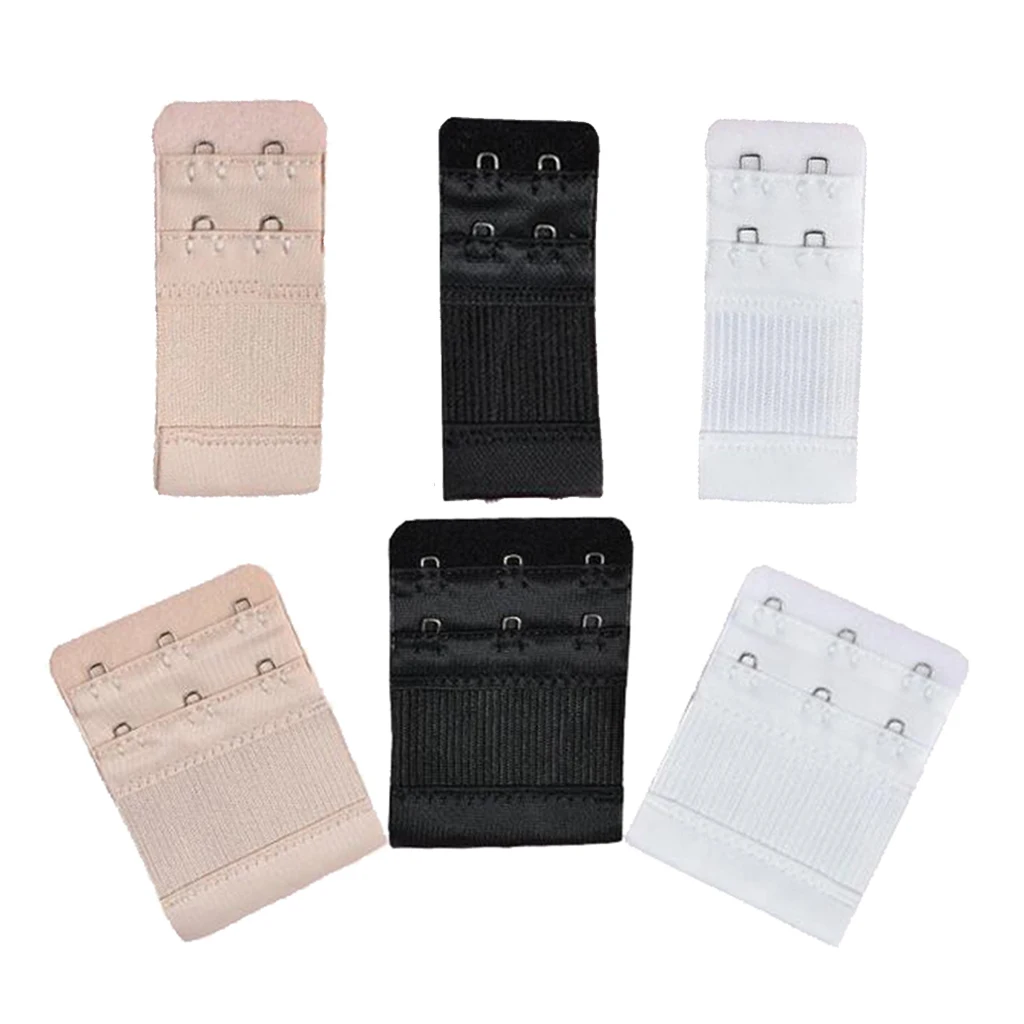 6 комплектов, белый, черный, бежевый бюстгальтер, удлинение, 2/3 крючок, 2 ряда, бюстгальтер для беременных, застежка-удлинитель