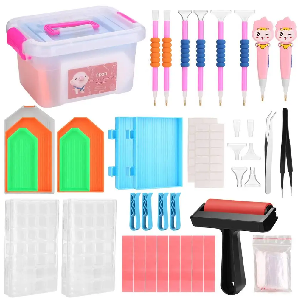 

Diamond Painting Tools,5D Diamond Painting Accessories Kits Diamond Cross Stitch Tool Sets Diamond Embroidery Box for DIY Craft
