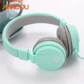 

Fashion Cute Earphones headphone headset Candy Color Children Foldable Earphone with Microphone For Xiaomi Mp3 Smartphone Girls