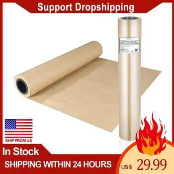 

STOBOK Kraft Paper Roll Biodegradable Brown Kraft Wrapping Paper Great for Craft Projects Gifts Wrapping Furniture Protection