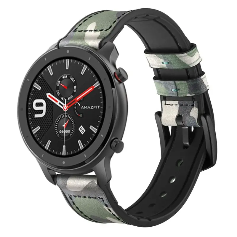 1 шт. ремешок для часов из натуральной кожи для AMAZFIT GTR 42 мм/47 мм Смарт-часы - Цвет: 47mm G