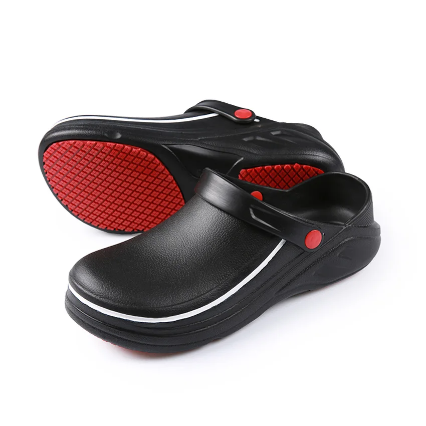 

EVA Slip on Man Restaurant Kitchen Wear Chef Shoes Anti-slip Oil-proof Chef Master Cook Bakery Slippers Waiter Soft Sandals