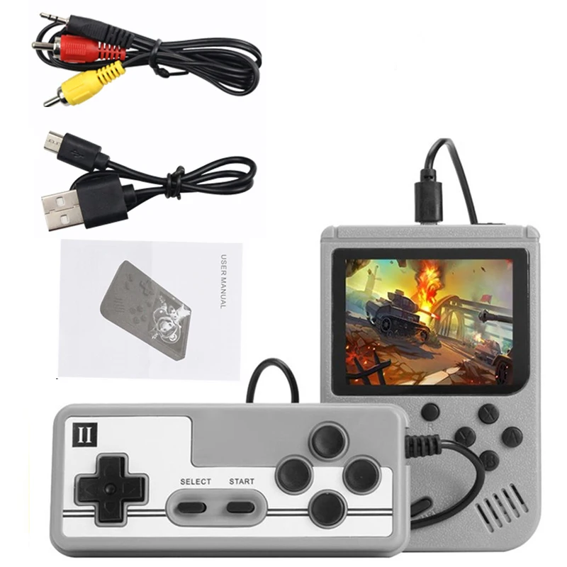 Retro Console Double Handheld Game Player Battery 3.0 Inch LCD Built-in 400 Video Games Gift for Kids Classic Videoconsolas 