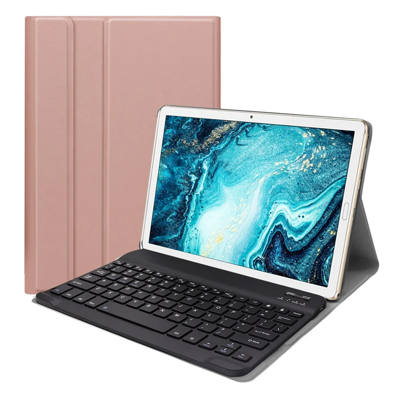 Pink Подходит для huawei Mediapad M6, 10,8 дюймов(), Раздельный защитный чехол, Bluetooth клавиатура с подсветкой, клавиатура с подсветкой, защитная подсветка - Цвет: Pink