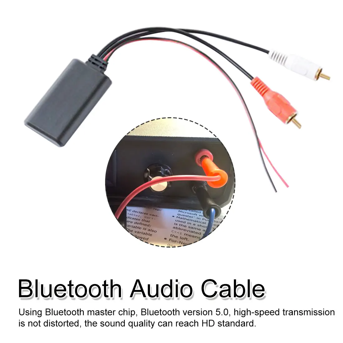 

Universal Car bluetooth Wireless Connection Adapter for Stereo with 2 RCA AUX IN Music Audio Input Wireless Cable for Truck Auto
