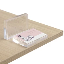 90*54 мм наклонная форма прозрачный акриловый держатель для карт Меню Подставка для дисплея для ресторана супермаркета отеля мобильного магазина использования