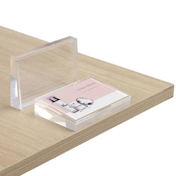 

90*54mm Slant Shape Transparent Acrylic Menu Card Sign Holder Display Stand For Restaurant Supermarket Hotel Mobile Shop Use