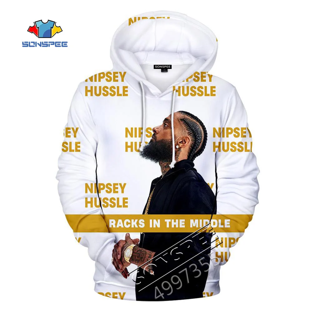 SONSPEE Nipsey Hussle Rapper Harajuku/свитер с 3D принтом для маленьких мальчиков и девочек-подростков детский пуловер в стиле хип-хоп с длинными рукавами Толстовка с капюшоном