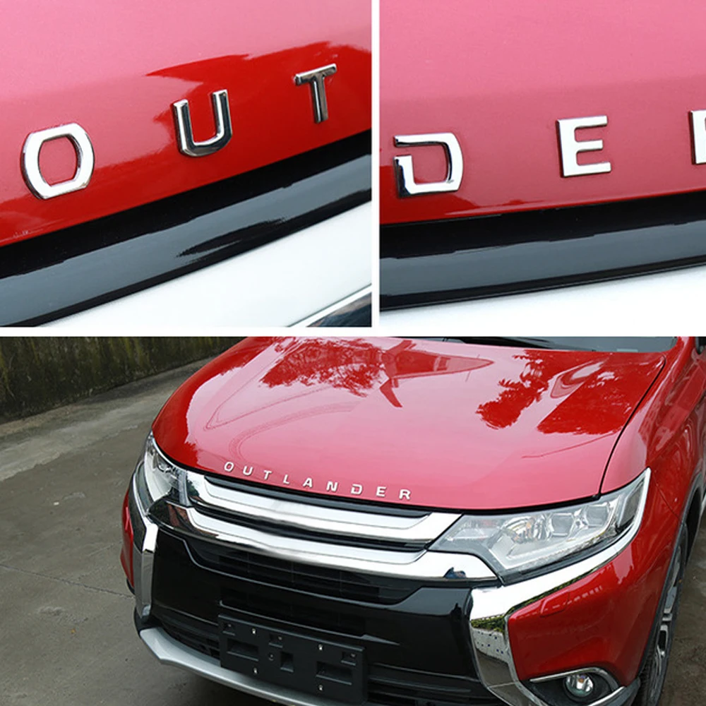 3D металлический Стикеры наклейка на капот автомобиля аксессуары для Mitsubishi Outlander 3 2 2013 Outlander эмблема Стикеры