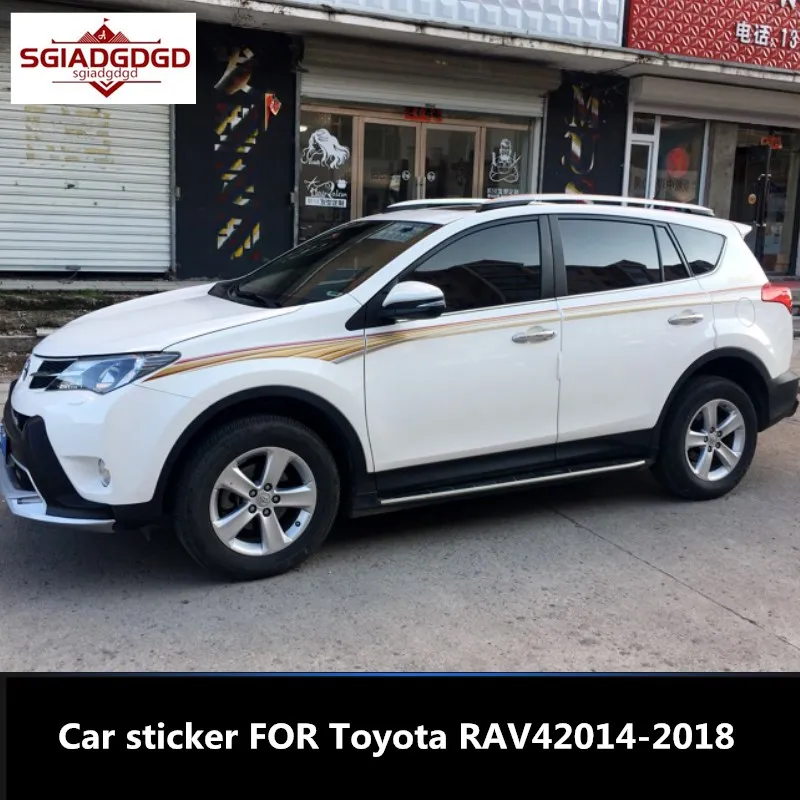 

Car stickers FOR Toyota RAV4 2014-2018 car body exterior decoration personalized custom fashion sports decals
