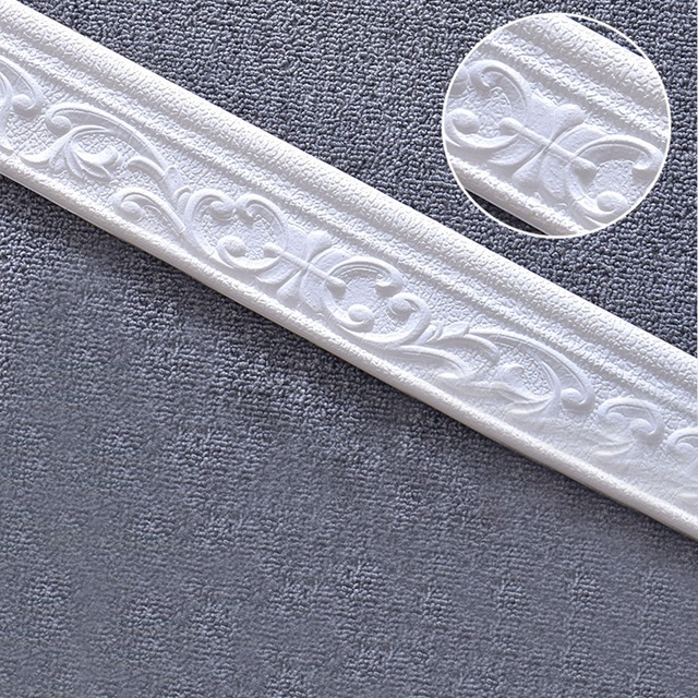 Waist Skirting Line Self Adhered Stereo Wall Sticking 3D Foam Edge Banding Frame Waterproof Anti-collision Background Wall