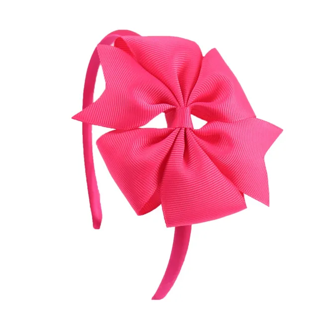 Oaoleer Hair Accessories 4'' Bow Hairband for Girls Handmade Solid Ribbon Headbands with Satin Hoops Kids' Daily Life Headwear 25
