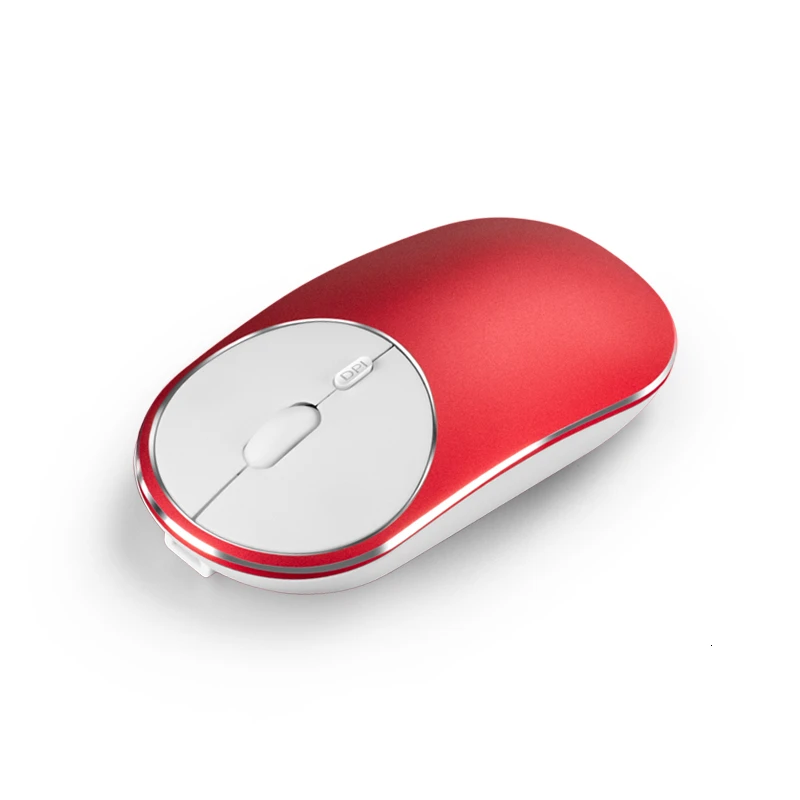 Bluetooth Wireless Silent Mouse Rechargeable Portable Computer Ergonomic Optical USB 3D Mause For PC Notebook Laptop Macbook Air - Цвет: Red