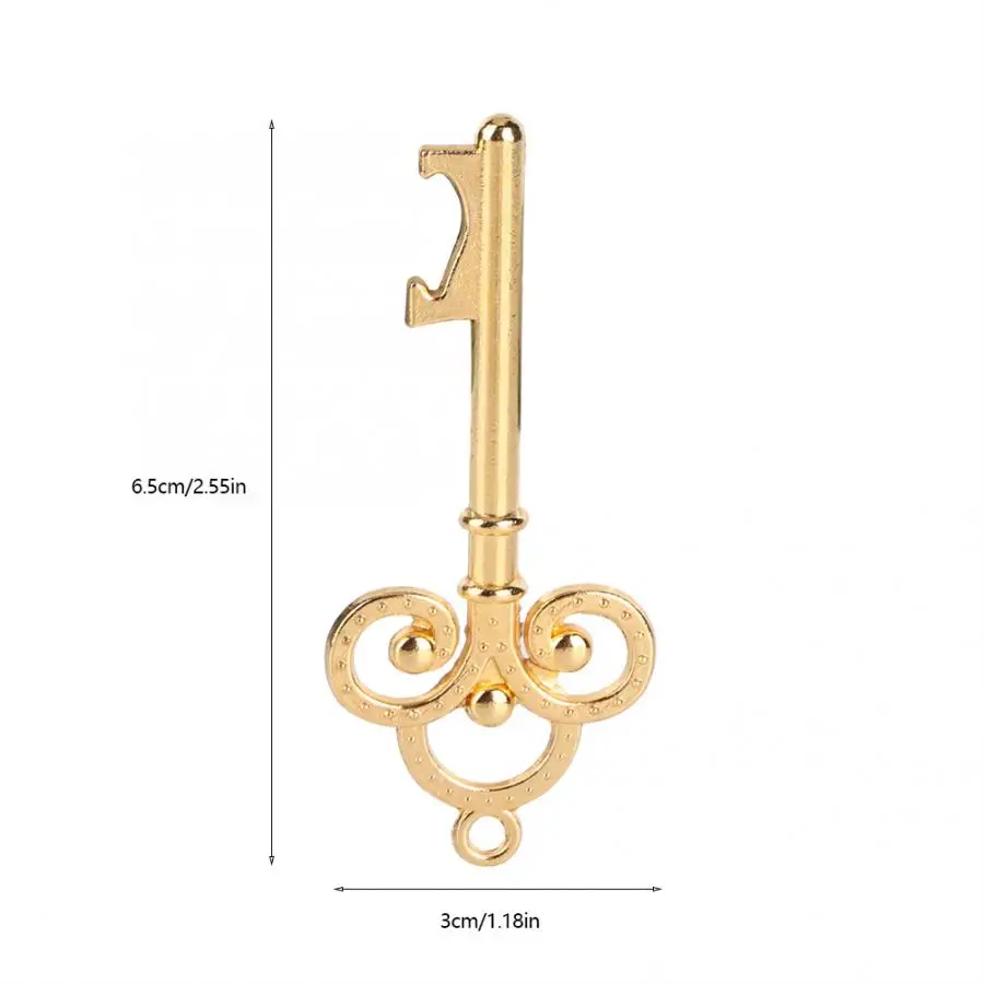 Openers 50 Pcs Vintage Zinc Alloy Key Shape Bottle Opener Portable Opening Tools with Sugar Box Wine Beer Opener