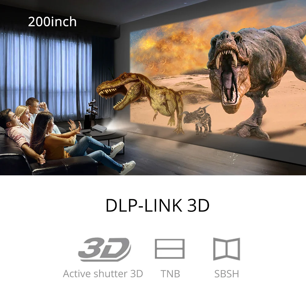  BYINTEK UFO R9 Smart Android WIFI Video Micro Portable DLP Mini LED 3D Projector for Full HD 1080P  - 32859076904