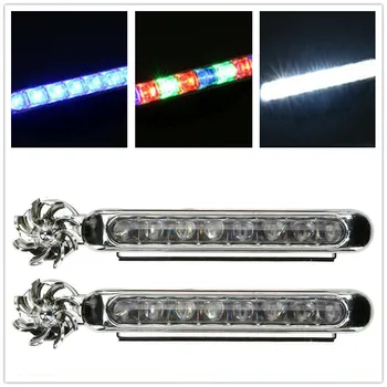 

2PCS Wind Lamp Running Lights Wind Powered Vehicle Lights Car Lamp No Need External Power Supply 8LED Car Daytime Running Lights