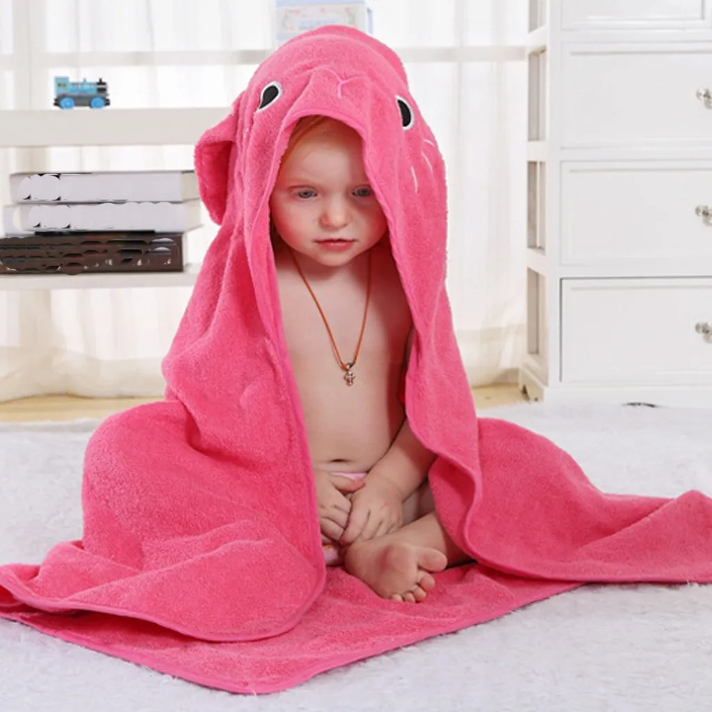 Милый детский банный халат для маленьких мальчиков и девочек, детское банное полотенце с капюшоном, плюшевое одеяло, накидка, халат# g4