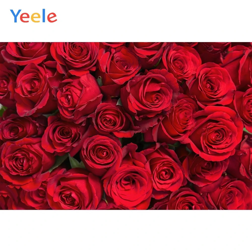 Wedding Decor Red Rose Flower Wall Valentine's Day Baby Portrait Photographic Backdrops Photography Backgrounds For Photo Studio |