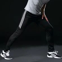 Спортивные штаны, Мужские штаны для бега с карманами на молнии, эластичные леггинсы, штаны для бега, спортивного зала, футбольные тренировочные штаны, спортивный костюм