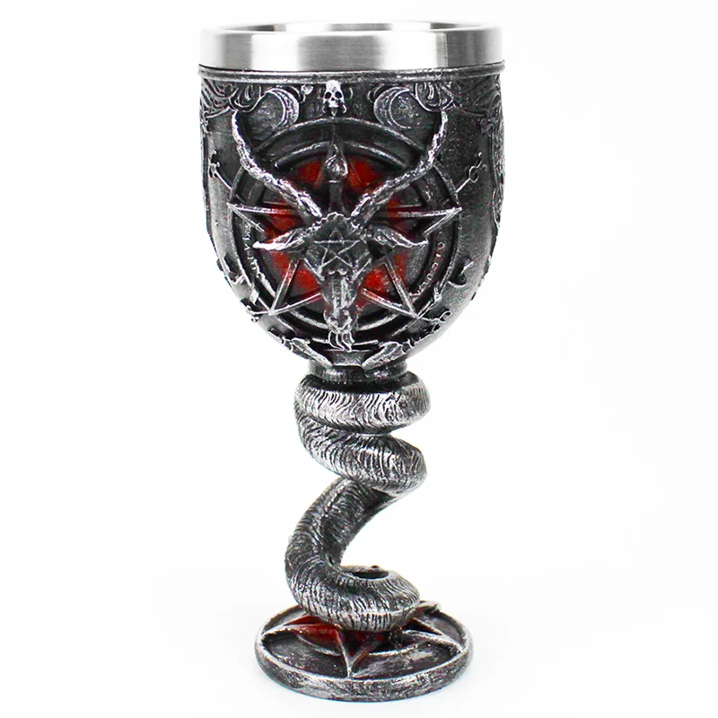 2 Baphomet кружка, кружка, нержавеющая сталь, смола, 3D, Baphomet, пентаграмма, Sabbatic готическое, Викка, языческий рог, пивная кружка, кружки, 600 мл - Цвет: 2