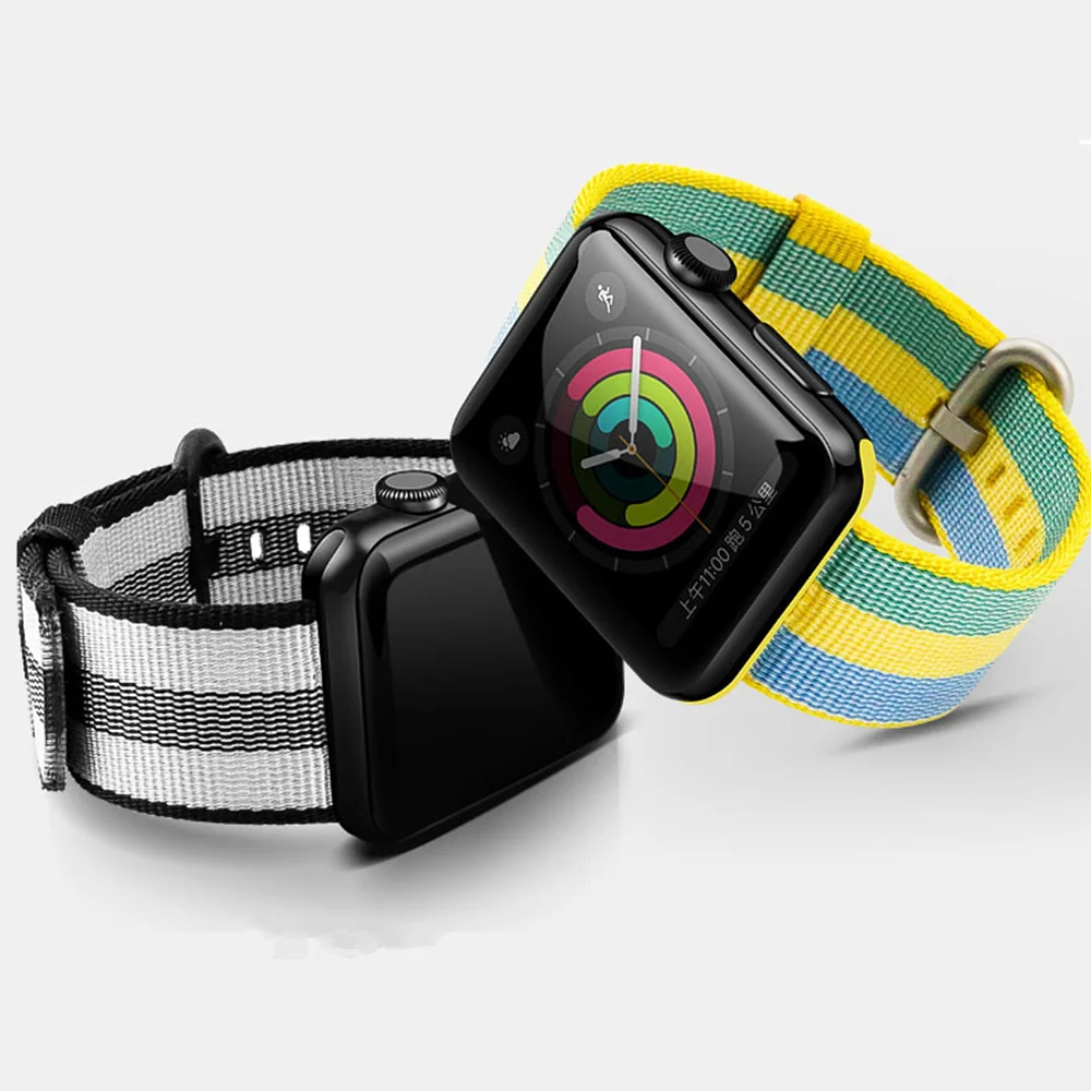 Нейлоновый ремешок для Apple Watch 44 мм 40 мм iWatch 38 мм 42 мм спортивный тканевый браслет для часов Apple watch 5 4 3 2 1 38