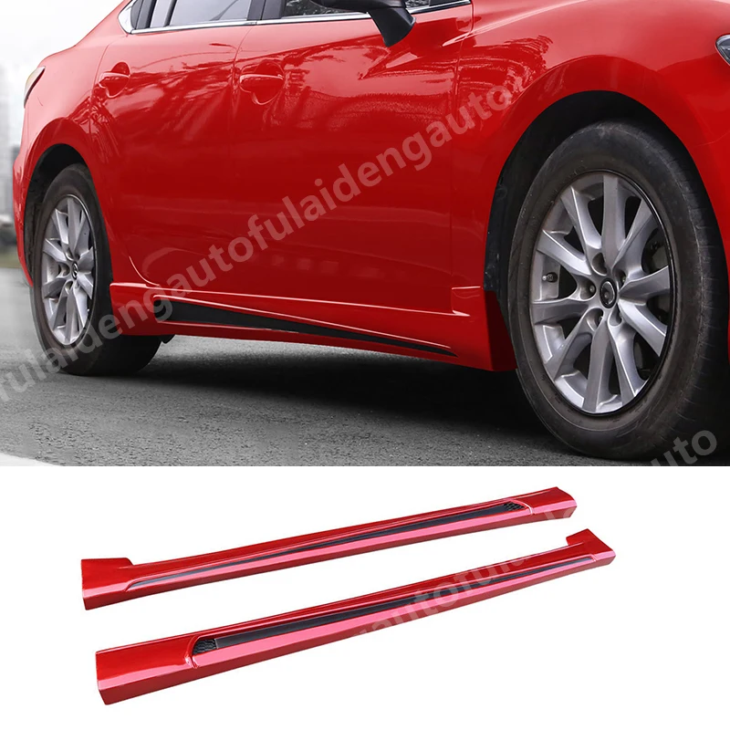 2 шт. для Mazda 6 Atenza-, новинка, боковая юбка, расширитель, бампер для губ, набор для тела, аксессуары для стайлинга автомобилей