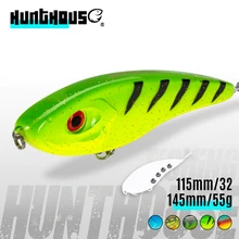 Hunthouse – leurre coulant vibrant pour la pêche au brochet, wobbler, Jerkbait, maskinongé, crankbait, 115mm/145mm, 32g/55g 