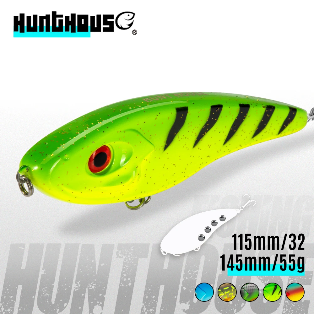 Рыболовная приманка hunhouse Jerkbait Musky Buster для щуки 115 мм/145 мм 32 г/55 г Тонущий Воблер VIB